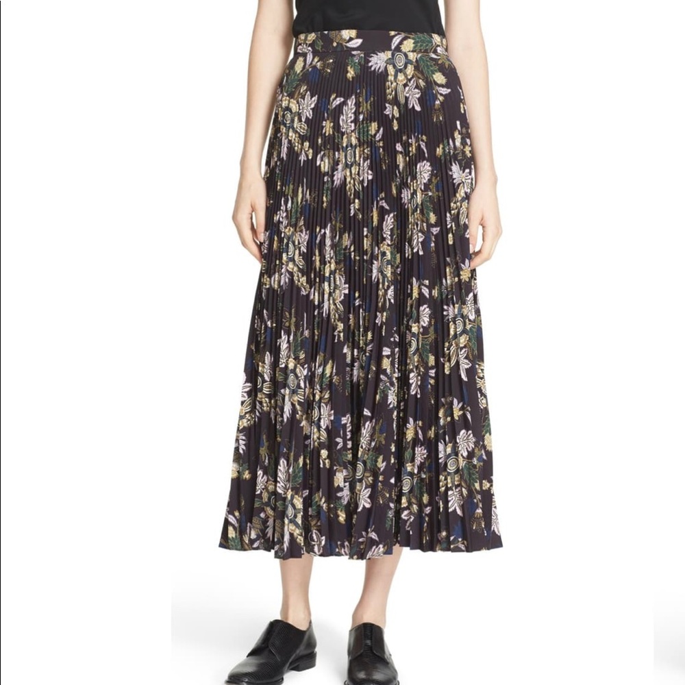 A.L.C. Williams Floral Pleated Skirt